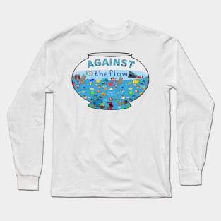 Against the Flow Christian Fish Long Sleeve T-Shirt
